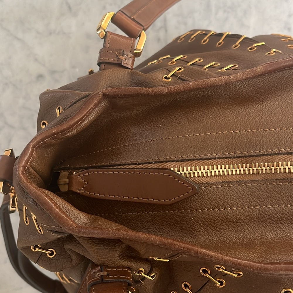 Burberry Prorsum Large Leather Metal StitchTote Bag - Picture 7 of 16